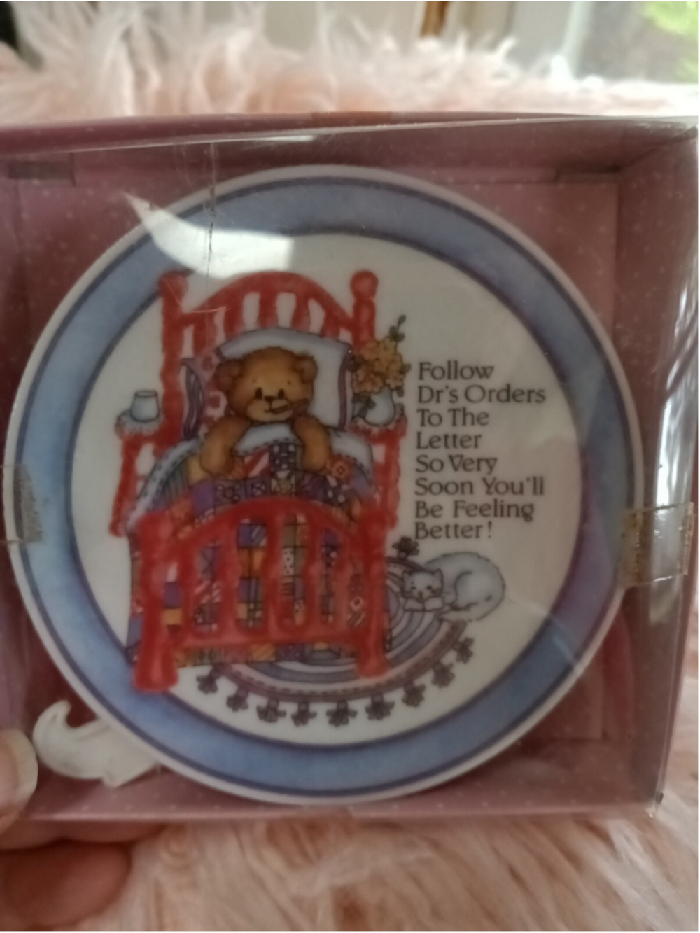 Lucy & Me Teddy Bear Plate - Vintage 1992 Enesco Lucy Rigg Collectible Bear Dish